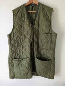 Vintage John Partridge Men's Green Quilted Vest Gilet Hunting Shooting Size L - Picture 1 of 3
