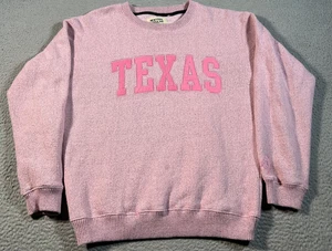 Sudadera New York Popular Mujer Rosa Mediana Logo Texas Cuello Redondo Manga Larga - Imagen 1 de 9