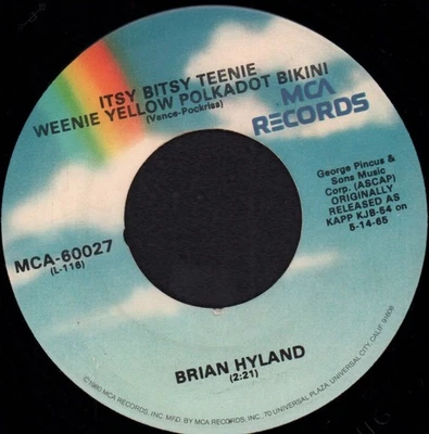 Brian Hyland / Jerry Keller Itsy Bitsy Teenie Weenie Yellow Polkadot Bikini 7" - Image 1 of 2