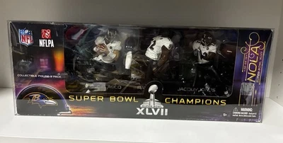 Mcfarlane Ravens Super bowl XLVII Champions Lewis Flacco Jones 3 Pack W/ Case! - Image 1 of 4