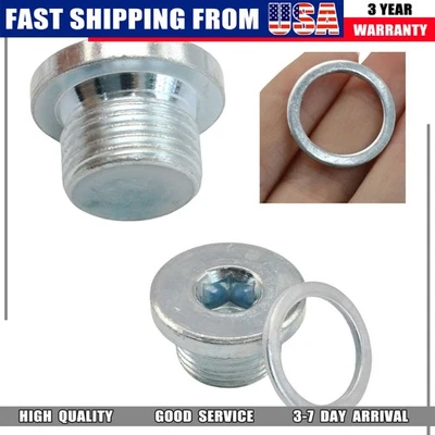 2Pcs For Fit 2009-2016 Porsche Cayman Cayenne Oil Drain Plug & Gasket Assembly - Image 1 of 4
