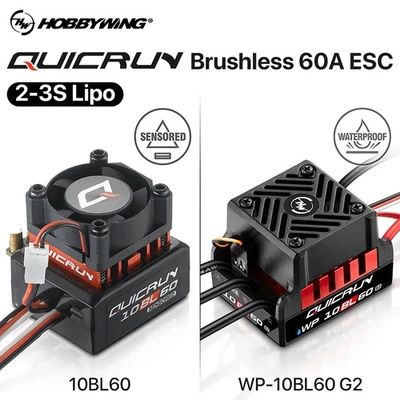 HobbyWing QuicRun 10BL60 Sensored 60A ESC for RC 1/10 Drift Trucks Buggy Cars - Bild 1 von 4