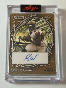 2025 Leaf Glory Of The Game The Autumn Wind Auto Roddy White 3/6 - Picture 1 of 2