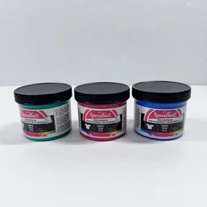 Speedball Fabric Screen Printing Ink T Shirt Red Blue Green NEW 4oz Jars - Picture 1 of 7