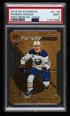 2018 SP Authentic Spectrum FX Bounty Gold /50 Rasmus Dahlin PSA 9 MINT Rookie RC - Image 1 of 2