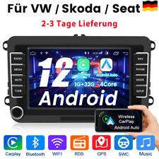 Produktbild - 1+32G Carplay Android12 Für VW Golf Skoda Seat Autoradio WIFI DAB RDS GPS Nav BT
