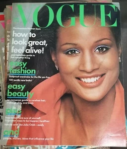 1975 VOGUE magazine 9 issue pack  Johnson, Hemmingway, Cher, Hutton [Pre-Owned] - Picture 1 of 9