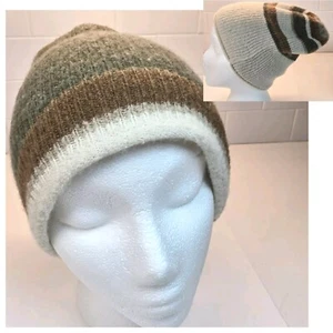 Handgestrickte Kaschmir Beanie Wende Neutrale Farben Unisex - Bild 1 von 12