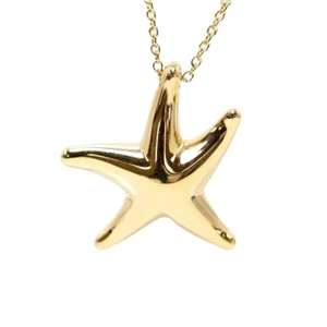 Tiffany & Co. Necklace Starfish Motif 750(18K) Yellow Gold Fast Shipping - Picture 1 of 10