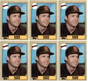 (6) 1987 Topps #690 Dane Iorg San Diego Padres Card Lot - Picture 1 of 2