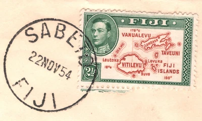 Cubierta FIJI KGVI *SABETO* CDS 1954 Suva Boy Scouts Commissioner {samwells}XC387 Foto 1 de 4