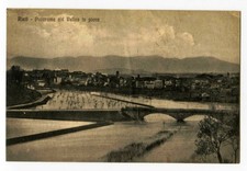 RIETI , PRIMI DEL '900 ( PANORAMA CON IL FIUME VELINO IN PIENA)