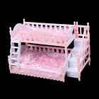 Dollhouse Miniature Simulation European Princess Double Bed Doll Furniture Toys=