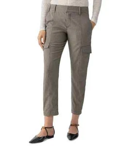 Sanctuary Polished Cargo Pants Women's 26 Compact Houndstooth Zip Hook & Bar - Picture 1 of 19