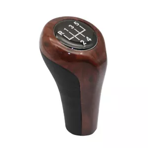 5/6 Speed For BMW E30 E36 E46 E39 E34 Z3 E53 Gear Shift Knob Wood Grain Leather - Picture 1 of 12