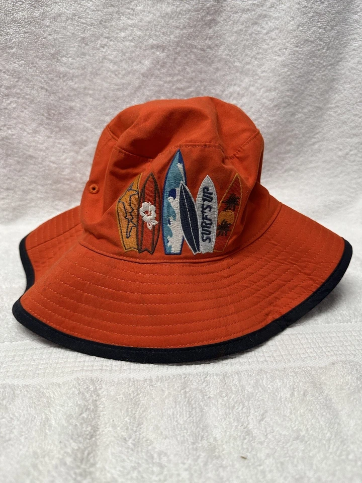 Gymboree Kids Bucket Sun Beach Hat 5-7  Surfs Up - Image 1 of 4