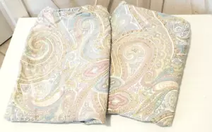 Ralph Lauren STD Almohada Falsa Par Floral Paisley Azul Rosa Amarillo Tostado - Imagen 1 de 4