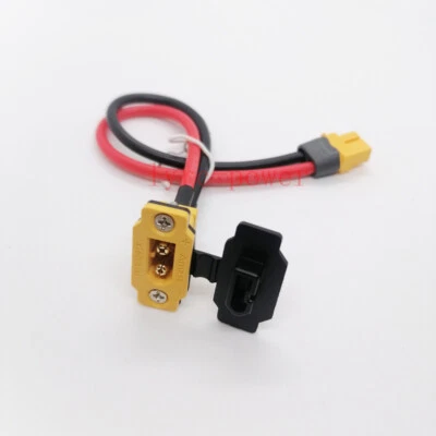 Amass XT60BE-M Anti-Dirt Mount Male to XT60 Female Connector 12AWG Silcone Cable - Image 1 of 4