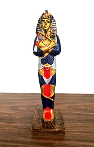 One-of-a-Kind Egyptian Collectible: Tutankhamun with Cobra Statue - Picture 1 of 16
