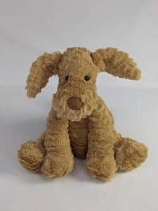 Jellycat Fuddlewuddle Puppy Dog Plush Tan Golden Brown Bean Bag Stuffed Animal - Picture 1 of 8