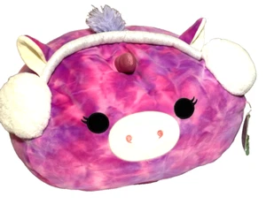 Squishmallows Original 24 Zoll Lola lila und rosa Batik Einhorn - groß Neu mit Etikett - Bild 1 von 7
