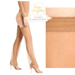 MOONLIGHT STAYUP by Wolford M Medium gobi honey Halterloser Strumpf mit Tüll - Bild 1 von 2
