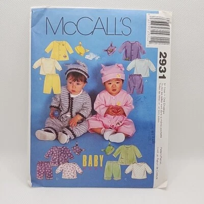 McCall's 2931 Infant Toddler Top Jacket Pants Hat Sewing Pattern Size S-XL Uncut - Image 1 of 4