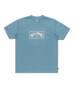 CAMISETA BILLABONG HOMBRE.NUEVA CAMISETA AZUL ARCO MANGA CORTA SURF ALGODÓN CREW TOP S25 - Imagen 1 de 4