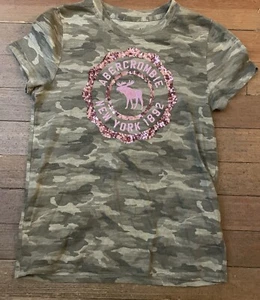Abercrombie Kids Short Sleeve Summer AF Moose Logo Top Girl Sz 11 12 - Picture 1 of 1