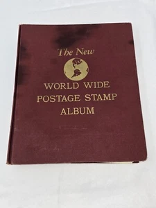 VINTAGE THE NEW WORLD WIDE POSTAGE STAMP ALBUM 1964 MINKUS 130 STAMPS - Picture 1 of 7
