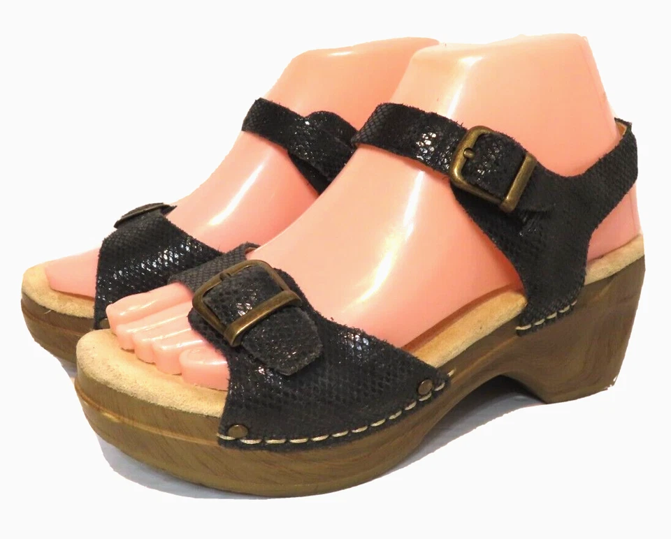 Женские сандалии Sanita Daisy Davia черные/серые со змеиным принтом ремешок на лодыжке ЕС 36 5,5/6 - Изображение 1 из 4