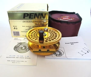 Penn International 4G Gold Fly Reel with Case in Box with Papers - Ex. Cond. - Picture 1 of 17