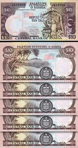 Samoa 10 Tala 2002, UNC, 5 Pcs LOT, Consecutive, P-34b - Picture 1 of 4