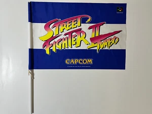 Street Fighter II Turbo Capcom Nintendo Super Famicom Flag Japan - Picture 1 of 6