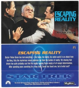 Star Trek Generations Escaping Reality Foil Trading Card F1 Skybox 1994 EX NICE - Picture 1 of 1