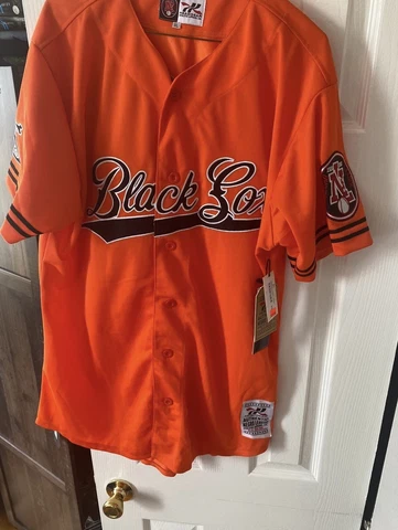Headgear Classics Orange Baltimore Black Sox Button Down Jersey Size M Medium Cover