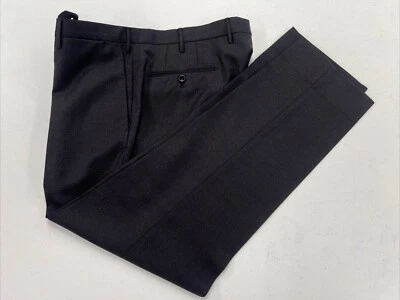 Pantalones de vestir lisos grises SUPER 120 Incotex para hombre 36X30 $495 Foto 1 de 4