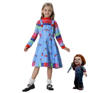 Child's Play Chucky Halloween Cosplay Costume Children's Wear Gift Dress Rompers - Picture 1 of 9