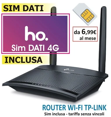 Router Wifi 4G Tp-Link con SIM DATI INCLUSA e tariffa da 6,99€ al mese - Immagine 1 di 4