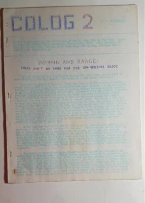 COLOG SCIENCE FICTION FANZINE #2 JULY 1969 MIKE WOOD FANZINE REVIEWS - Image 1 of 2