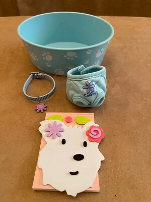 Coconut Pet Set Lavabo Camisa Cuello Cuaderno Muñeca American Girl 2014 Lote Foto 1 de 4