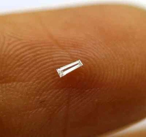 0.012 Ct 100% Natural Loose White Diamond TINY G/VVS1 Grade Tapered Baguette Cut - Picture 1 of 9
