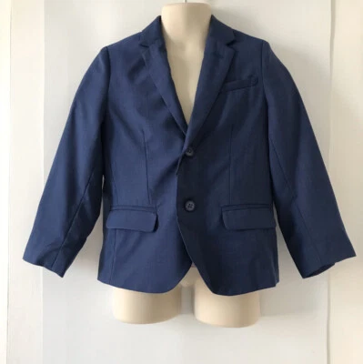 NEW ZARA Kids NAVY TAILORED SUIT JACKETS 54% WOOL Long Sleeve Size 5 Years OA59 - Image 1 of 4