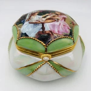 Music Box Tea For Three Sandra Kuck Ardleigh Elliott Heirloom Porcelain 2000 - Picture 1 of 12