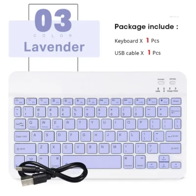 Mini Wireless Bluetooth Keyboard for iPhone iPad Tablet Samsung Xiaomi Android - Image 1 of 4
