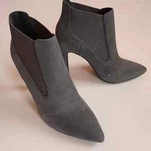 Women's H by Halston Regina Gray Pull-On Stiletto Heel Ankle Booties Size 8.5 - Picture 1 of 3