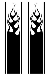 FLAME STRIPE #12 SHORTER DECAL VINYL GRAPHIC   VEHICLE  CROSS OVER  TRUCK SUV - Picture 1 of 2