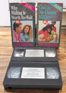 Why Waiting Is Worth The Wait / God Is No Cosmic Kill-Joy VHS Set Josh McDowell - Picture 1 of 10