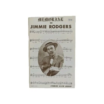 Jimmie Rogers Memorial Book 1978 Signed By Author Bluegrass Folk Country - Image 1 of 4