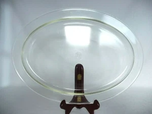 Antique 1915-1919 Pyrex Clear Glass 16" Platter Corning Glassworks $ Sign Mark - Picture 1 of 3